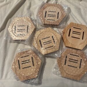 Running Medal holder with Geometric Cutouts - Natural Wood